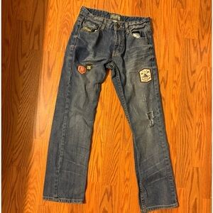 Parish Nation Children’s Blue Jeans with Patches, size 12